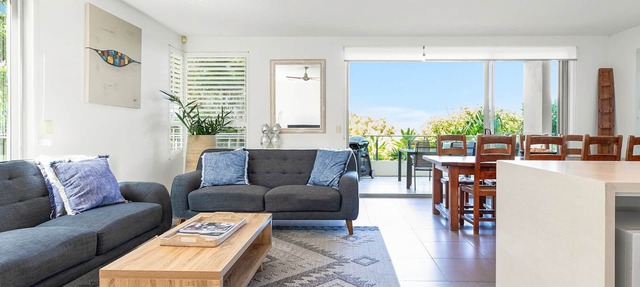 1 Alpha Huge wrap-around balcony - all on one level - garden outlook in Sunshine Beach
