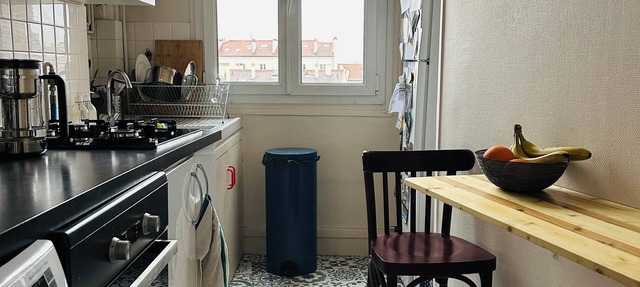3 rooms, RER-A Nanterre Ville, old town center in Nanterre