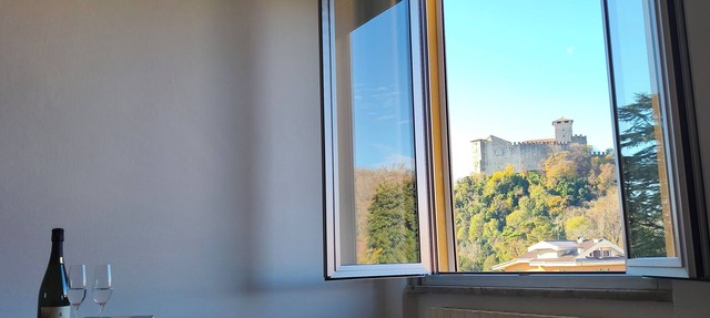 Apartment overlooking lake and Rocca Bellavi(s)ta Angera in Angera