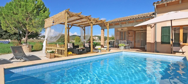 Charming country house in quiet location with pool, terrace, stunning views, internet in Sant Juan