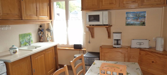 Downtown apartment with a spectacular view of Sancy. 2 bathrooms with toilets. Sleeping arrangements for 4 in Mont-Dore