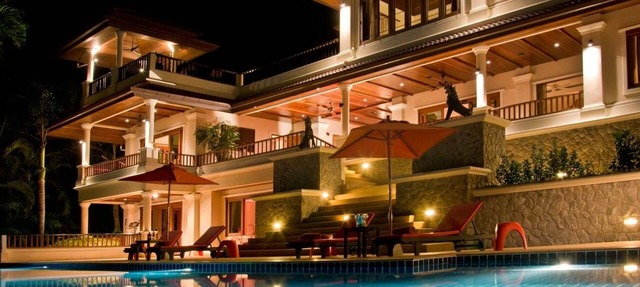 Large Luxury 6 Bed Pool Villa sleeps 13 with daily maid service nr Layan Beach in Choeng Thale