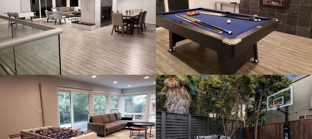 Luxury 4BR4Ba Basketball Court, Hot Tub Spa, Foosball, Pool Table, Tesla Charger in San Mateo