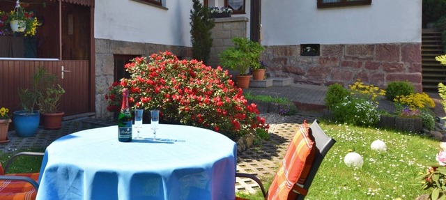 Pleasant apartment in Thuringian Forest with garden in Steinbach-Hallenberg