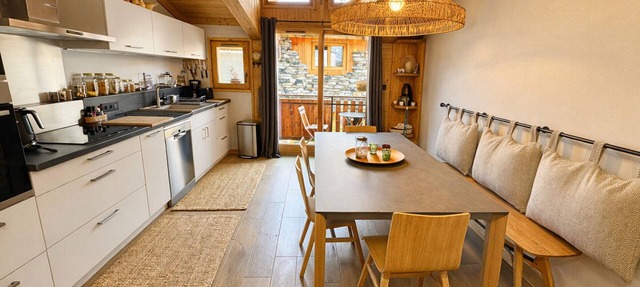 Renovated Village House with 3 Bedrooms, Cozy Living, and Mountain Charm for 6 in St Marcel in Saint-Martin-de-Belleville