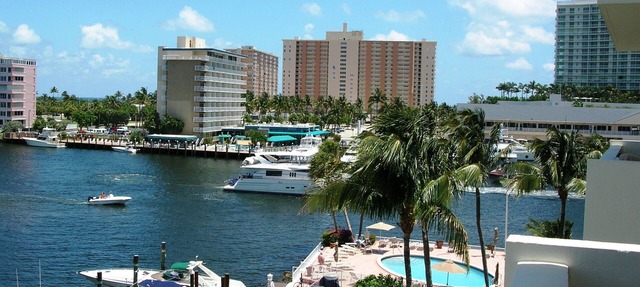 South Florida's Intercoastal Waterway in Pompano Beach