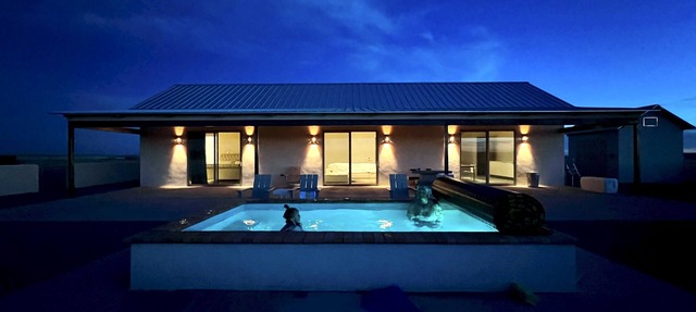 The Merit Camp: private modern ranch house w/pool just outside Marfa City limits in Marfa