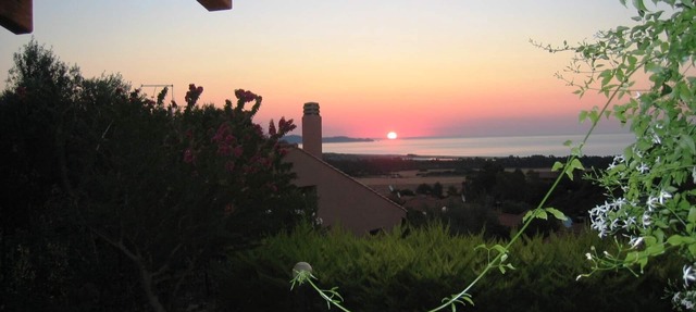 Villa with beautiful garden overlooking the sea in Costa Rei
