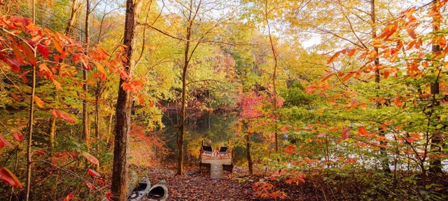 Waterfront A Frame with Dock Canoe Kayaks Family in Rockbridge