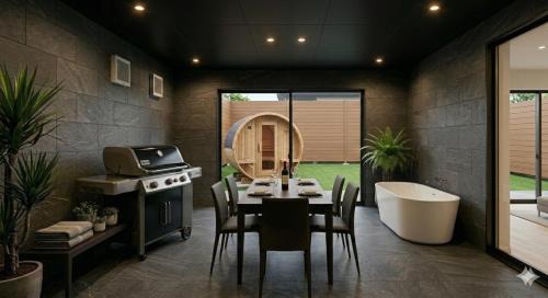 Pleasantstay THE SUITE チラー付き水風呂サウナ屋内BBQ75インチテレビ in Ichinomiya